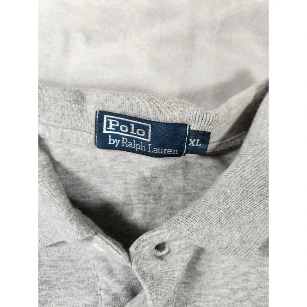 Ralph Lauren Polo Shirt XL Gray Blue Pony Rugby Casual Outdoors‎ Preppy Mens